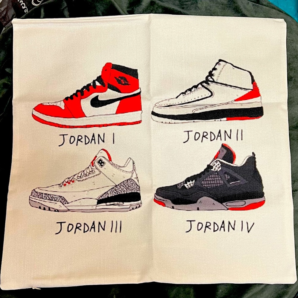 Customs Air Jordan 1-4 Throw Pillow Case